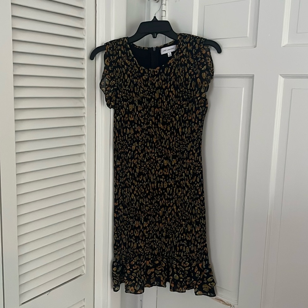 Black leopard print dress size small
